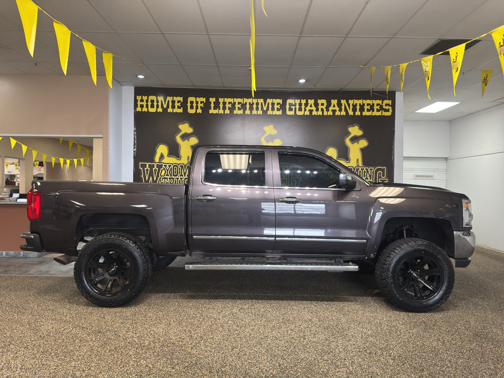 Gray (Tungsten Metallic) 2016 Chevrolet Silverado 1500 LTZ Crew Cab 4WD Pickup Truck Four-Wheel Drive 6-Speed Automatic