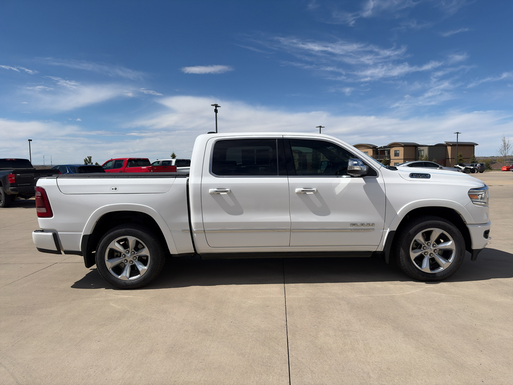Ivory White Tri-Coat Pearlcoat 2019 RAM 1500 Limited Crew Cab 4WD Pickup Truck Four-Wheel Drive 8-Speed Automatic
