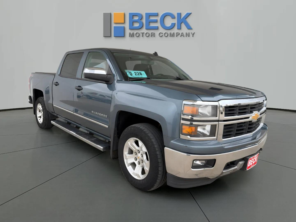 Blue Granite Metallic 2014 Chevrolet Silverado 1500 LT Crew Cab 4WD Pickup Truck Four-Wheel Drive 6-Speed Automatic