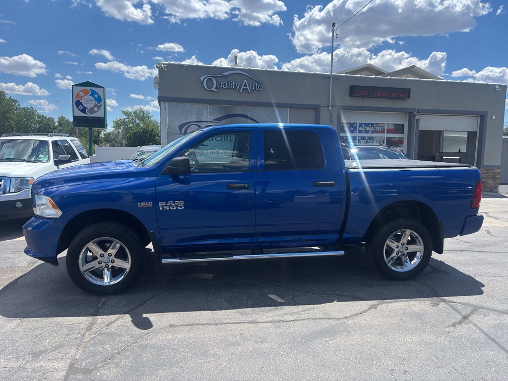 Blue 2018 RAM 1500 Pickup Truck Four-Wheel Drive 8-Speed Automatic