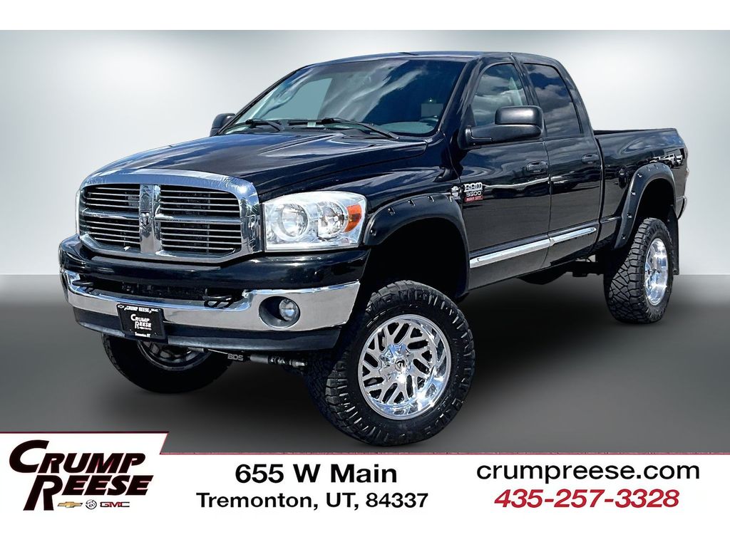 Brilliant Black Crystal Pearlcoat 2008 Dodge RAM 3500 SLT Quad Cab 4WD Pickup Truck Four-Wheel Drive 6-Speed Automatic
