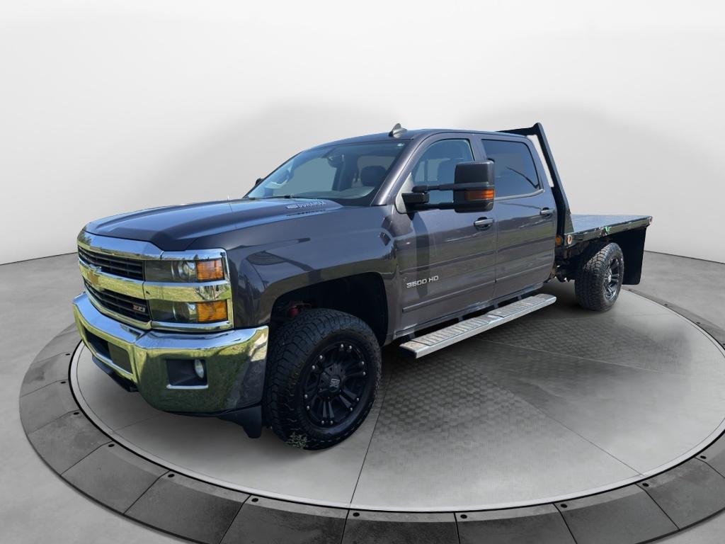 Gray (Tungsten Metallic) 2016 Chevrolet Silverado 3500HD LT Crew Cab 4WD Pickup Truck Four-Wheel Drive 6-Speed Automatic