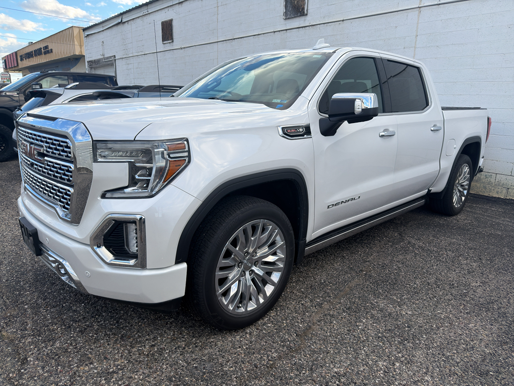 White Frost Tricoat 2019 GMC Sierra 1500 Denali Crew Cab 4WD Pickup Truck Four-Wheel Drive Automatic