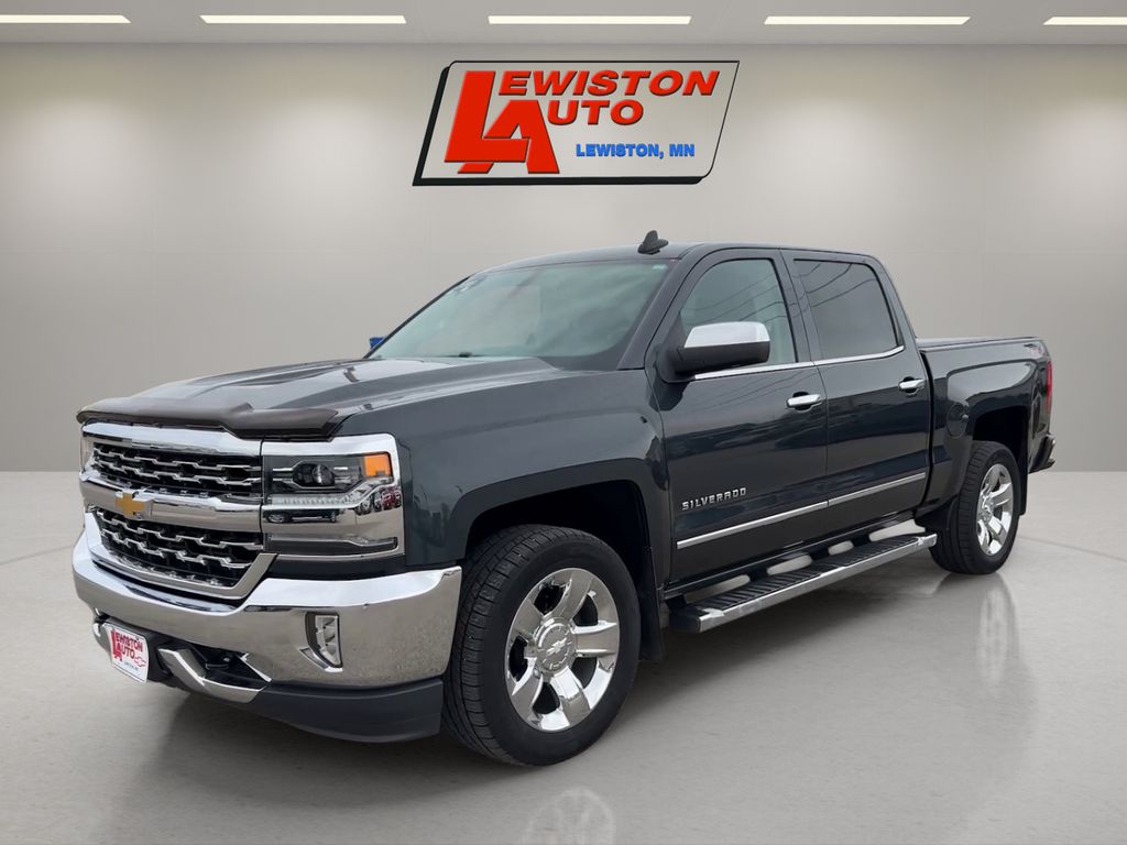 Gray (Graphite Metallic) 2018 Chevrolet Silverado 1500 LTZ Crew Cab 4WD Pickup Truck Four-Wheel Drive 6-Speed Automatic
