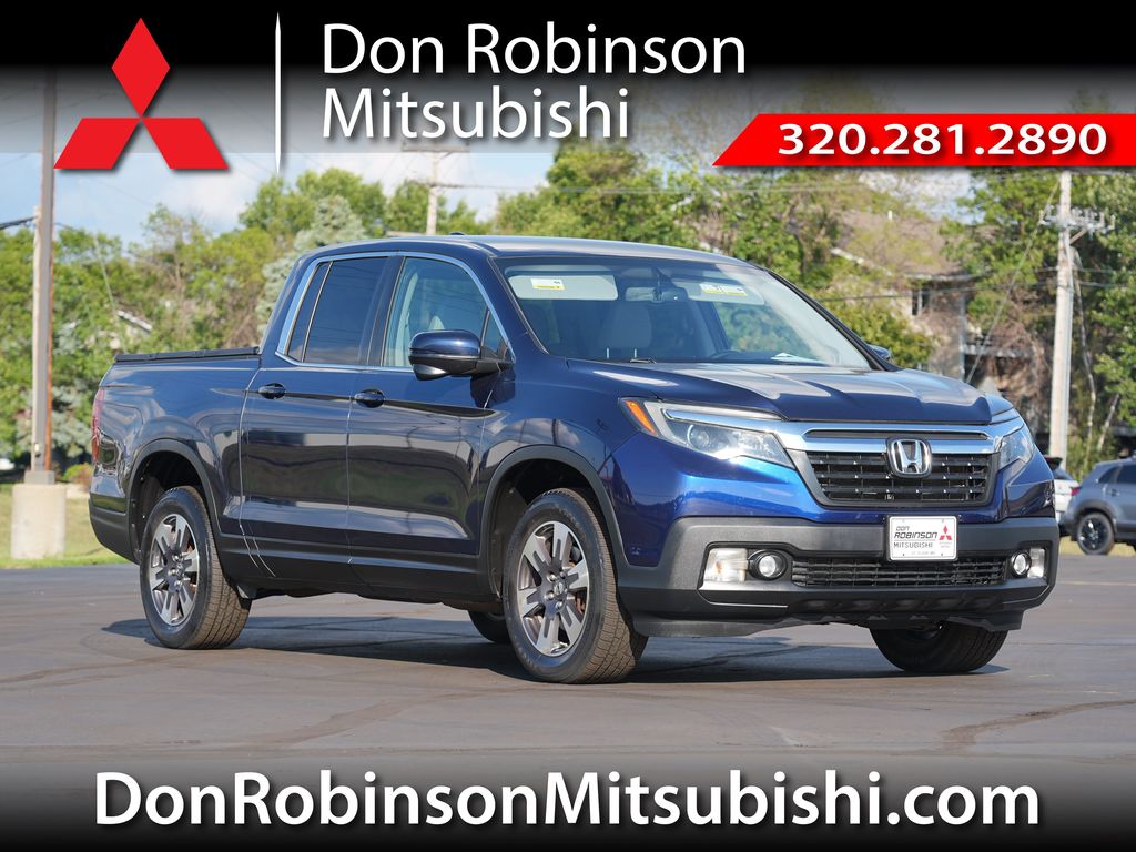 Black (Obsidian Blue Pearl) 2017 Honda Ridgeline Pickup Truck All-Wheel Drive 6-Speed Automatic