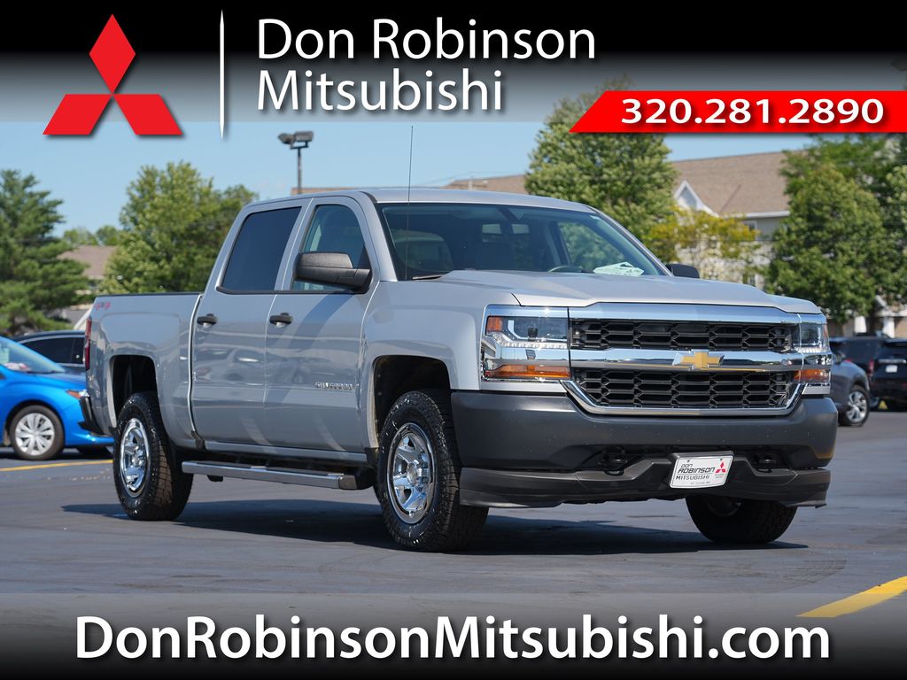 Silver Ice Metallic 2017 Chevrolet Silverado 1500 Pickup Truck Four-Wheel Drive 6-Speed Automatic