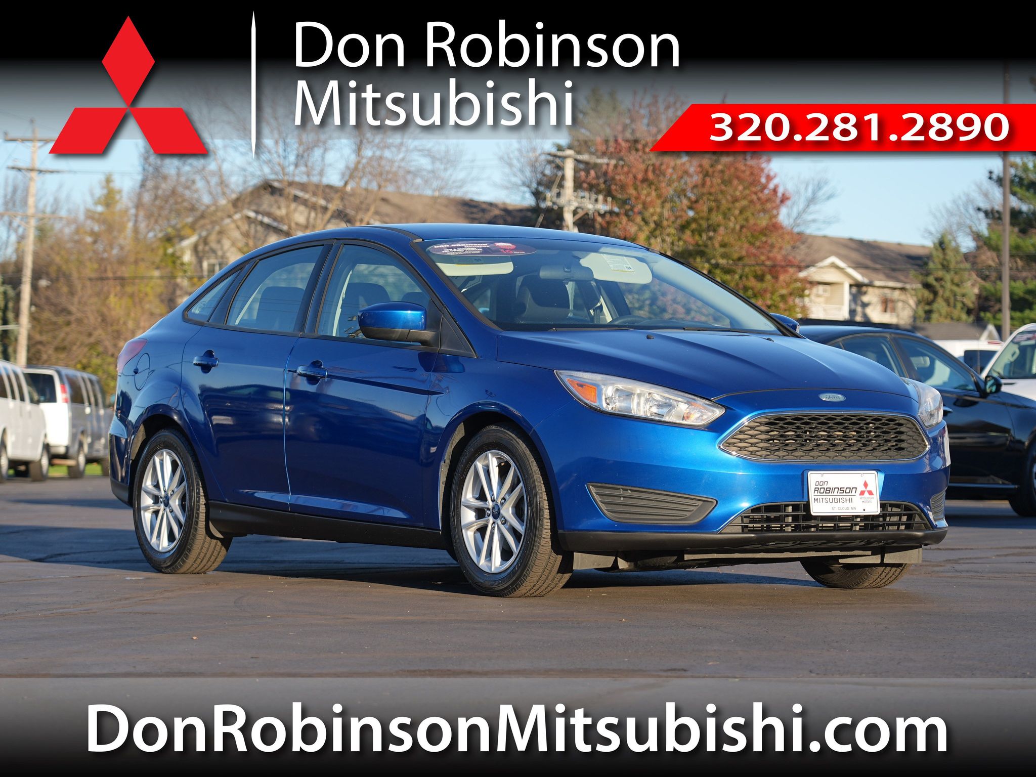 Lightning Blue Metallic 2018 Ford Focus Sedan Front-Wheel Drive 6-Speed Automatic