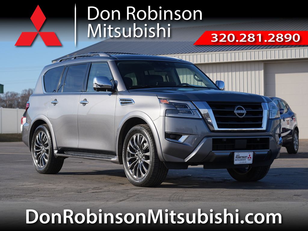 Gray (Gun Metallic) 2021 Nissan Armada Platinum 4WD SUV / Crossover Four-Wheel Drive 7-Speed Automatic