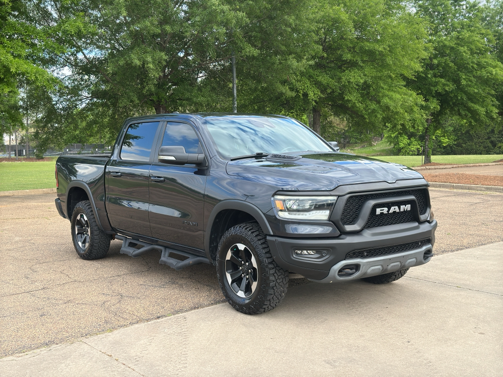Gray 2021 RAM 1500 Rebel Crew Cab 4WD Pickup Truck Four-Wheel Drive 8-Speed Automatic