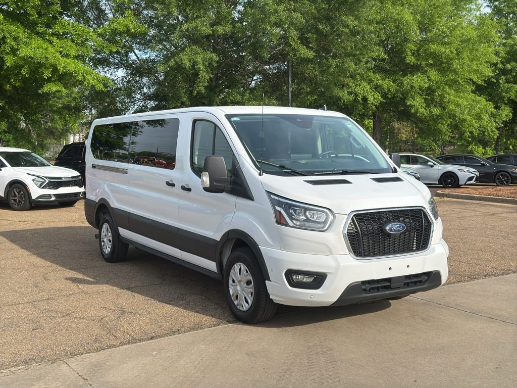 OXFORD WHITE 2023 Ford Transit Passenger 350 XLT Low Roof LB RWD Van Rear-Wheel Drive Automatic