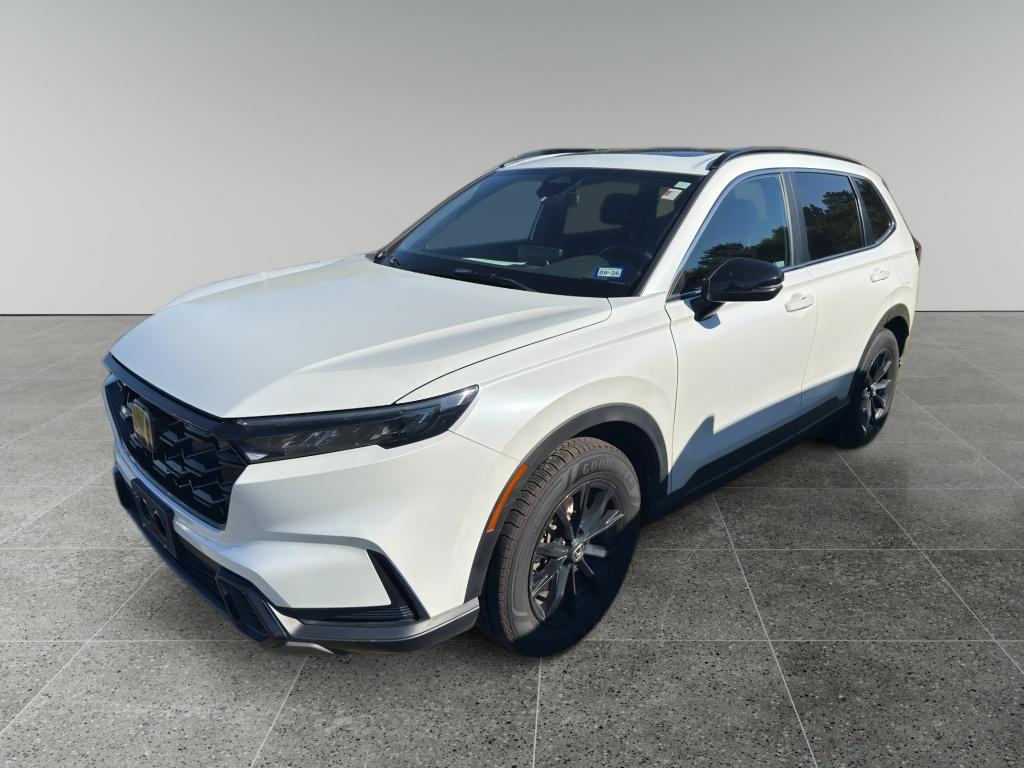 Platinum White Pearl 2023 Honda CR-V Hybrid Sport AWD SUV / Crossover All-Wheel Drive Continuously Variable Transmission