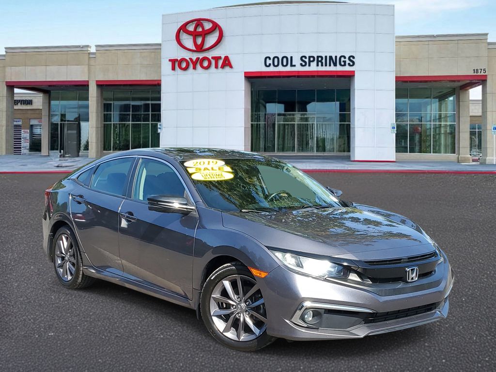 Gray 2019 Honda Civic Sedan Front-Wheel Drive Continuously Variable Transmission