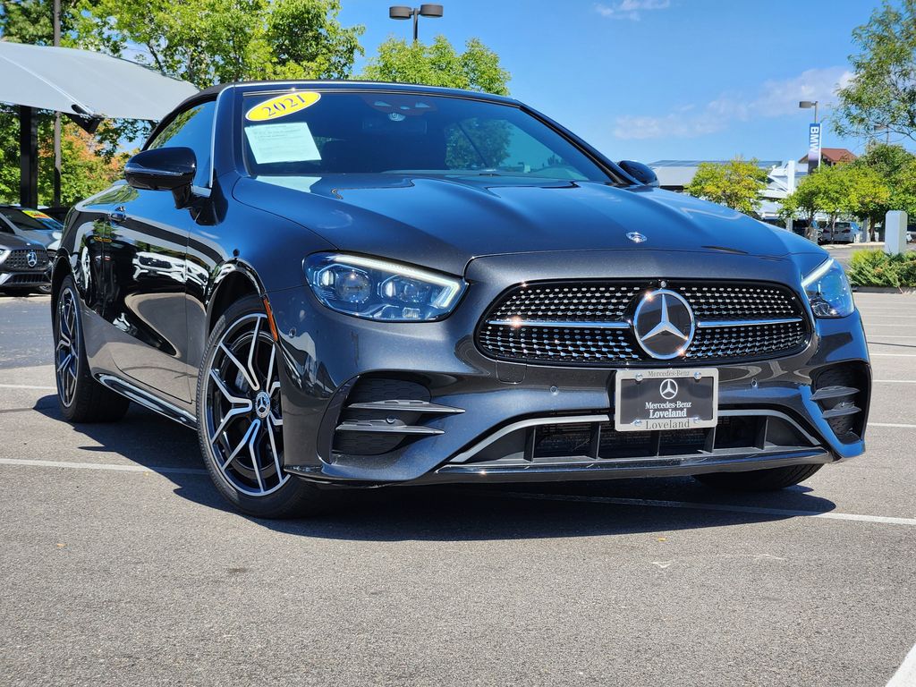 Gray (Graphite Grey Metallic) 2021 Mercedes-Benz E-Class Convertible All-Wheel Drive 9-Speed Automatic