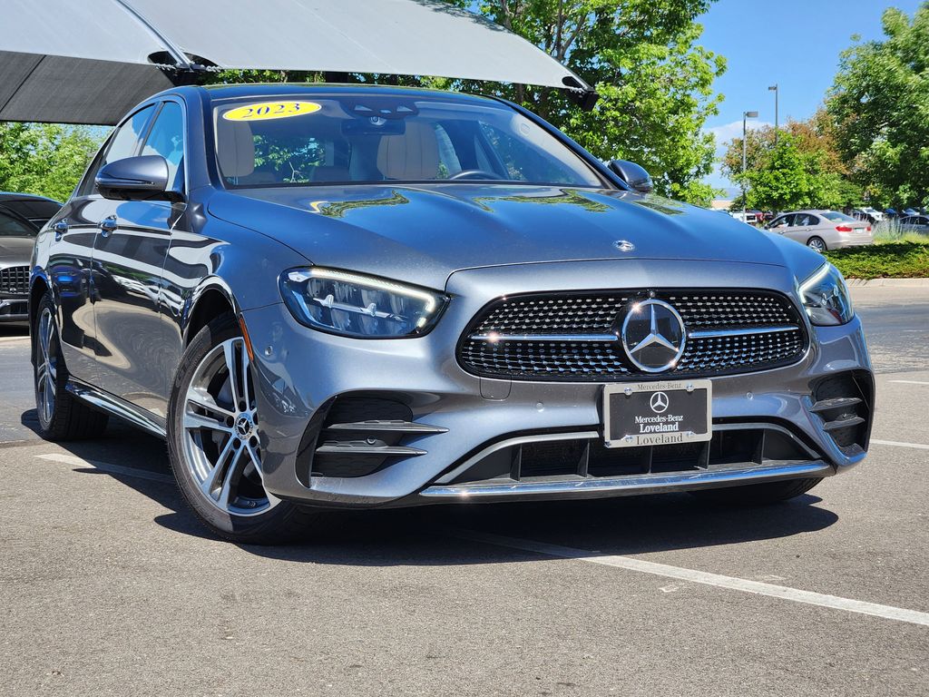 Gray (Selenite Grey Metallic) 2023 Mercedes-Benz E-Class E 350 4MATIC Sedan All-Wheel Drive 9-Speed Automatic
