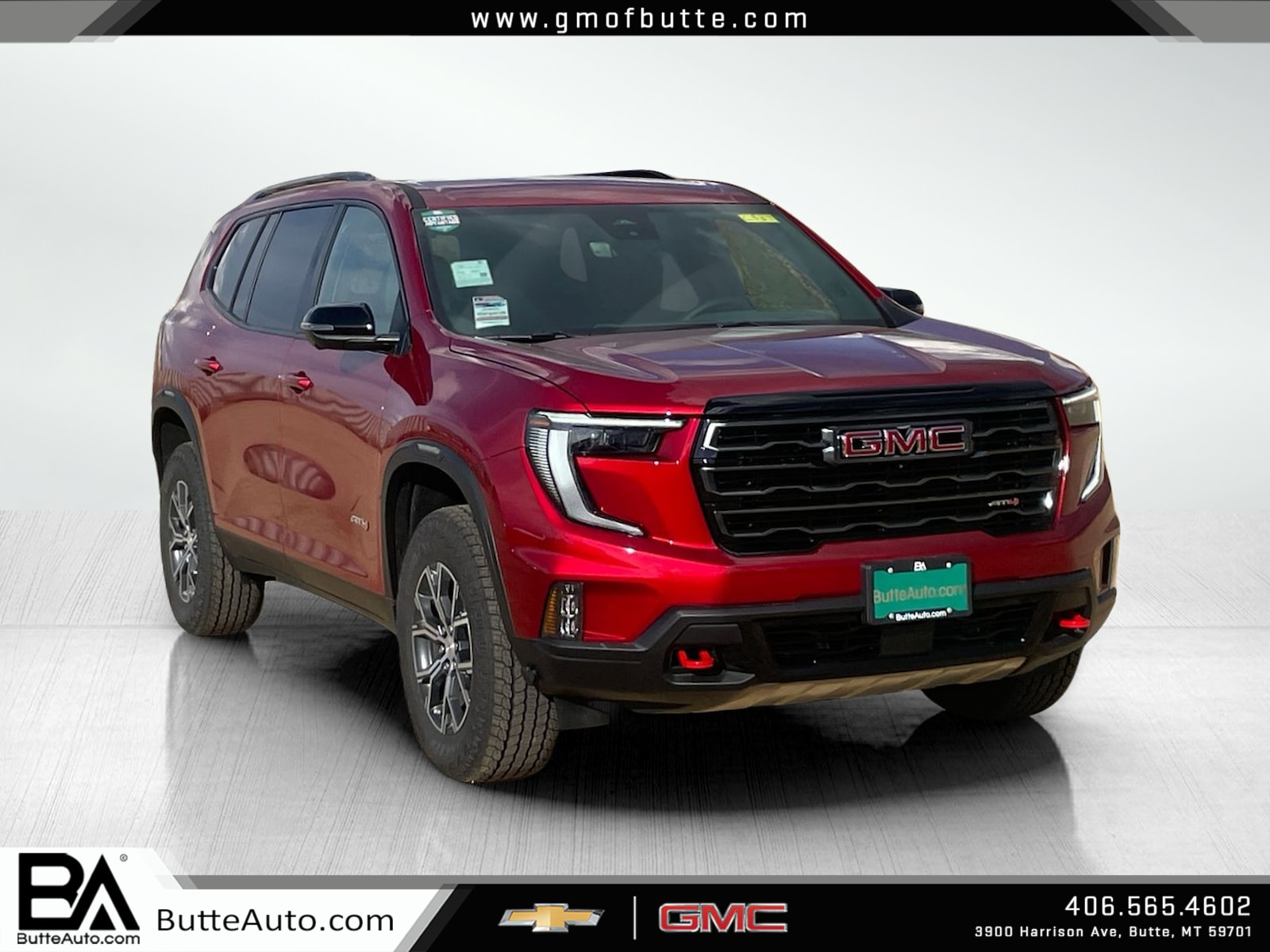 Volcanic Red Tintcoat 2026 GMC Acadia SUV / Crossover Four-Wheel Drive 8-Speed Automatic