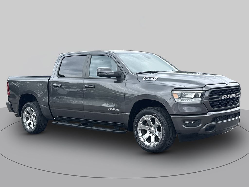 Gray (Granite Crystal Metallic Clearcoat) 2023 RAM 1500 Pickup Truck Four-Wheel Drive 8-Speed Automatic