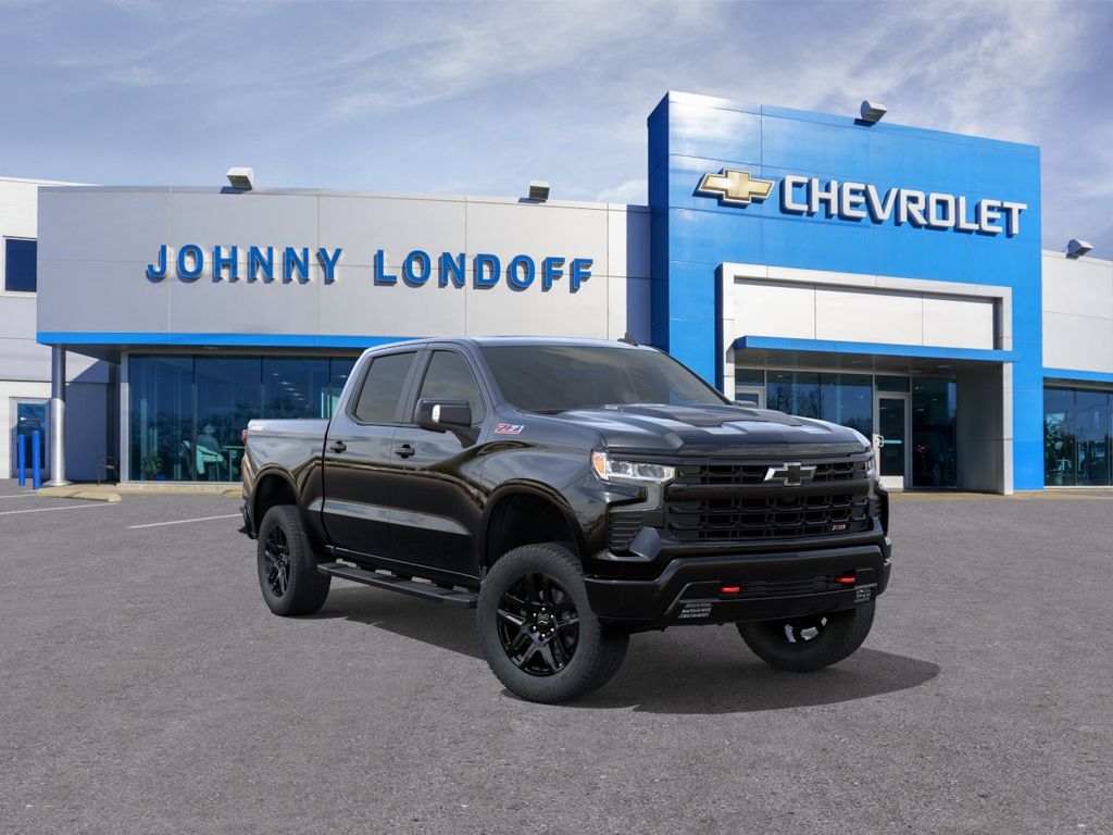 Black 2026 Chevrolet Silverado 1500 LT Trail Boss Crew Cab 4WD Pickup Truck Four-Wheel Drive Automatic