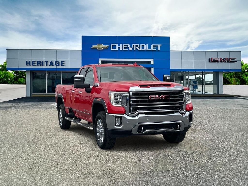 Cardinal Red 2022 GMC Sierra 2500HD SLT Double Cab RWD Pickup Truck 4X2 Automatic