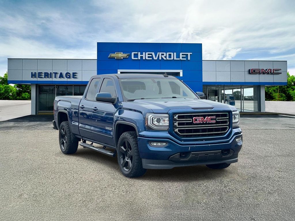 Stone Blue Metallic 2017 GMC Sierra 1500 SLE Double Cab 4WD Pickup Truck Four-Wheel Drive 6-Speed Automatic