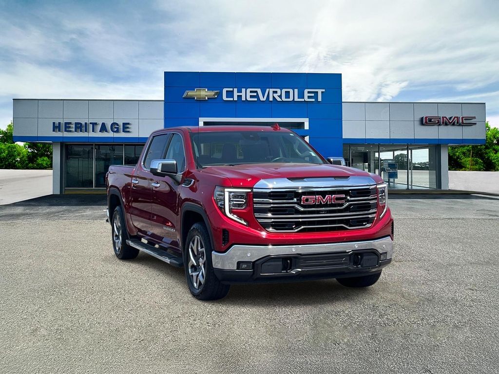 Volcanic Red Tintcoat 2023 GMC Sierra 1500 SLT Crew Cab 4WD Pickup Truck Four-Wheel Drive Automatic