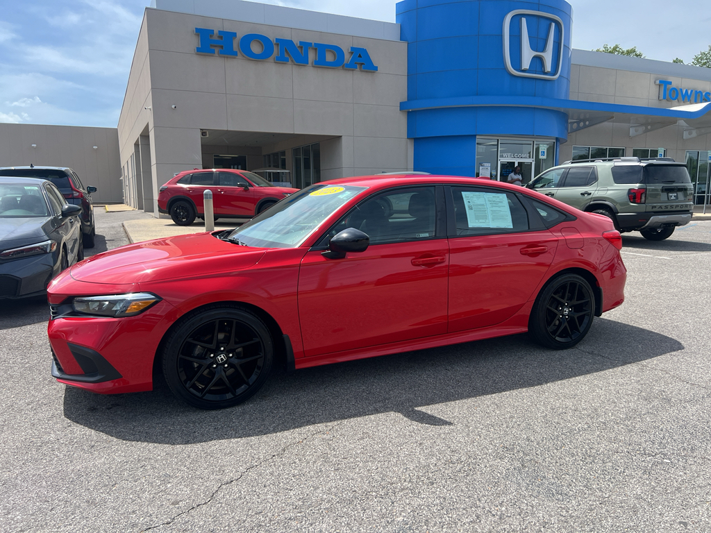 Rallye Red 2023 Honda Civic Sport FWD Sedan Front-Wheel Drive Continuously Variable Transmission