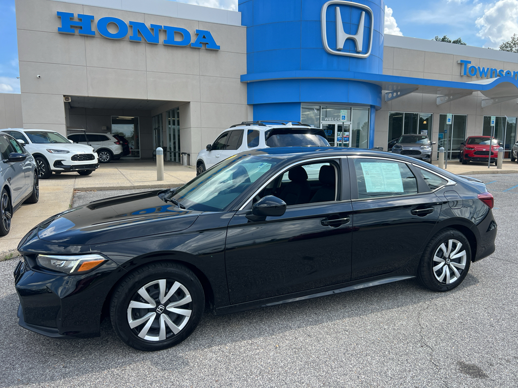 Solar Silver Metallic 2025 Honda Civic Sedan Front-Wheel Drive Continuously Variable Transmission