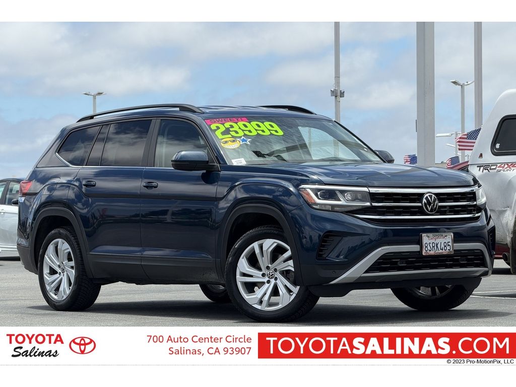 Tourmaline Blue Metallic 2021 Volkswagen Atlas SUV / Crossover All-Wheel Drive 8-Speed Automatic