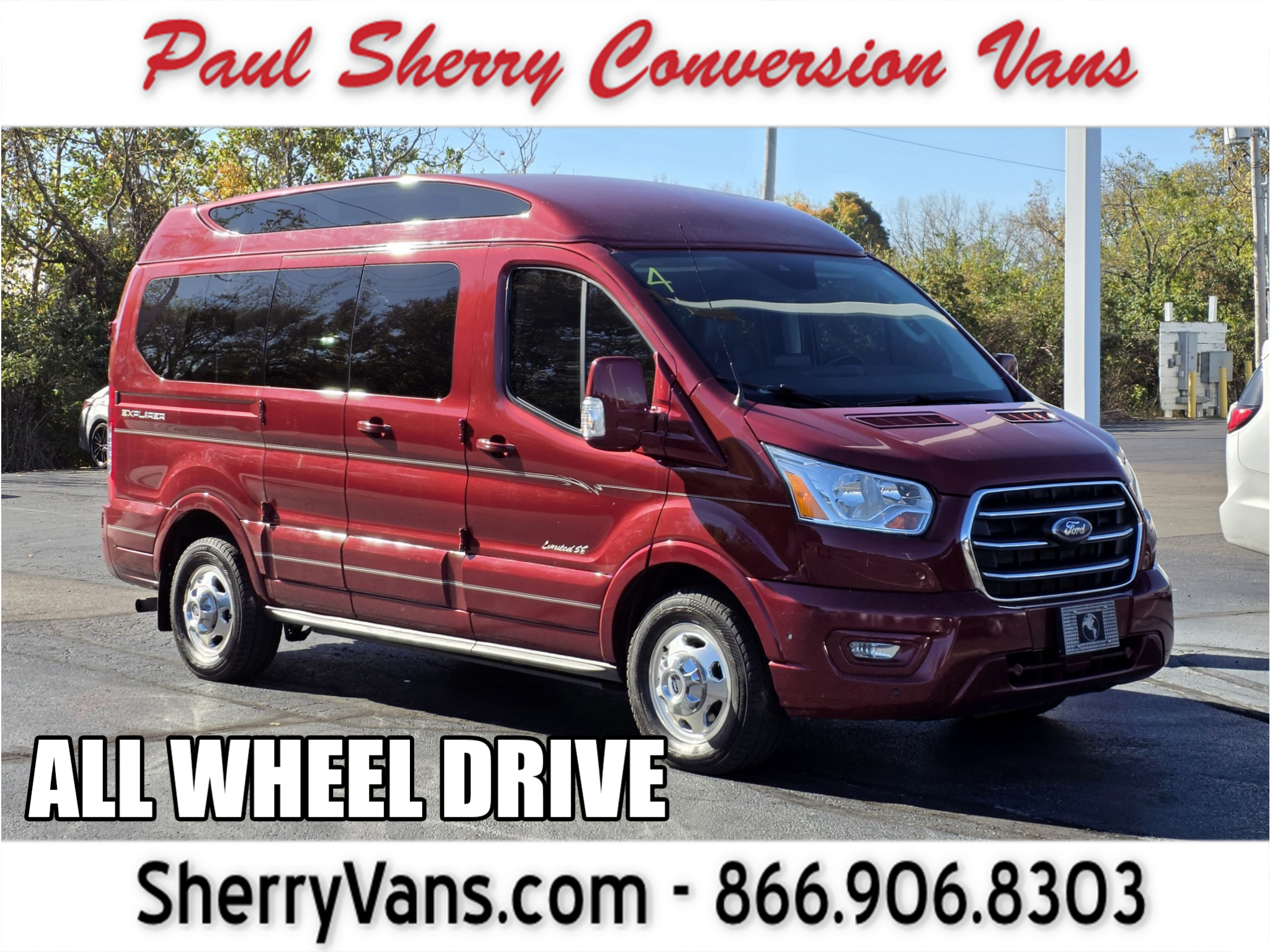 Kapoor Red Metallic 2020 Ford Transit Cargo Van All-Wheel Drive Automatic