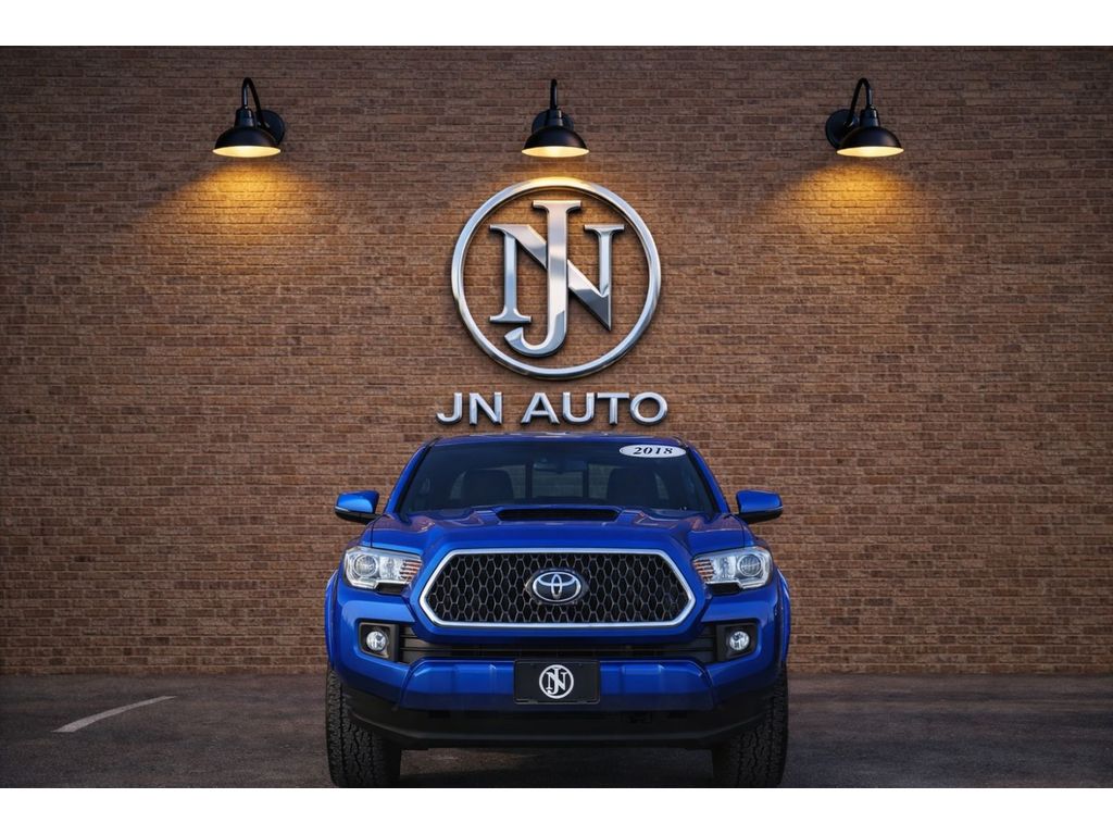 Blazing Blue Pearl 2018 Toyota Tacoma TRD Sport Double Cab 4WD Pickup Truck Four-Wheel Drive 6-Speed Automatic