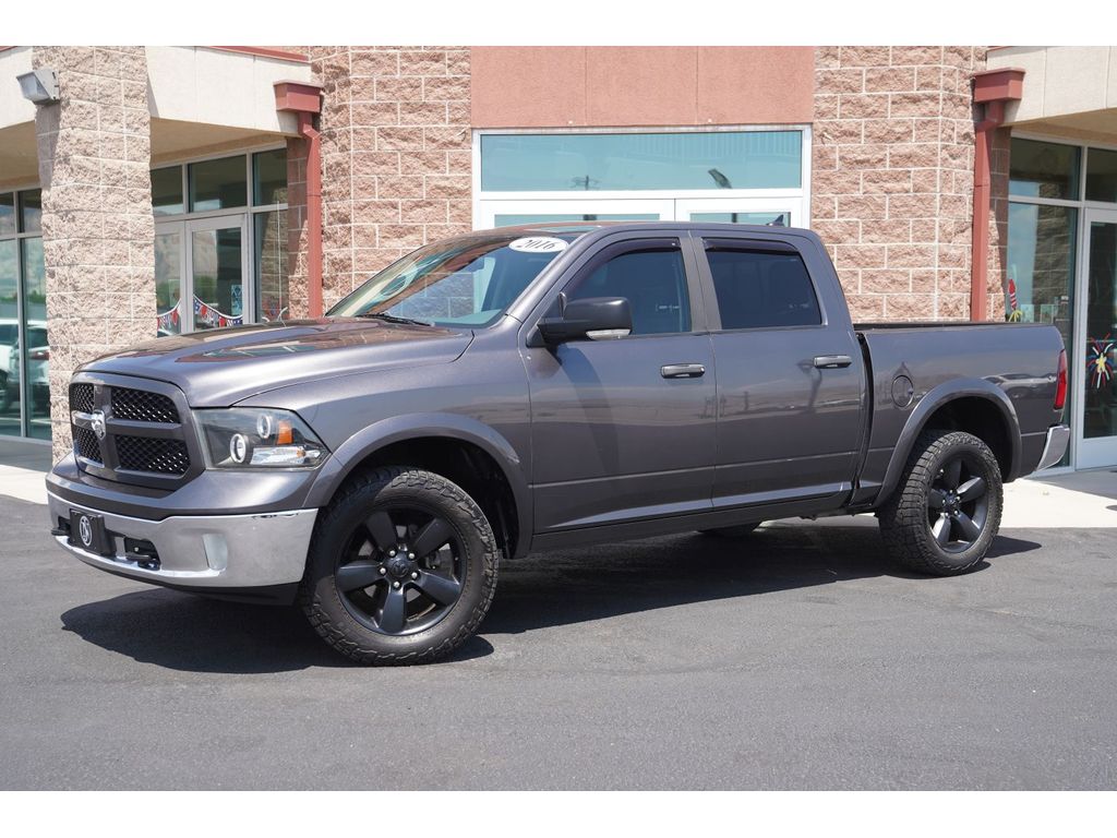 Gray (Granite Crystal Metallic Clearcoat) 2016 RAM 1500 Pickup Truck Four-Wheel Drive 8-Speed Automatic