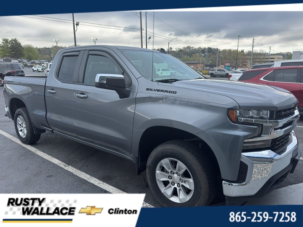Gray (Satin Steel Metallic) 2020 Chevrolet Silverado 1500 LT Double Cab 4WD Pickup Truck Four-Wheel Drive 8-Speed Automatic