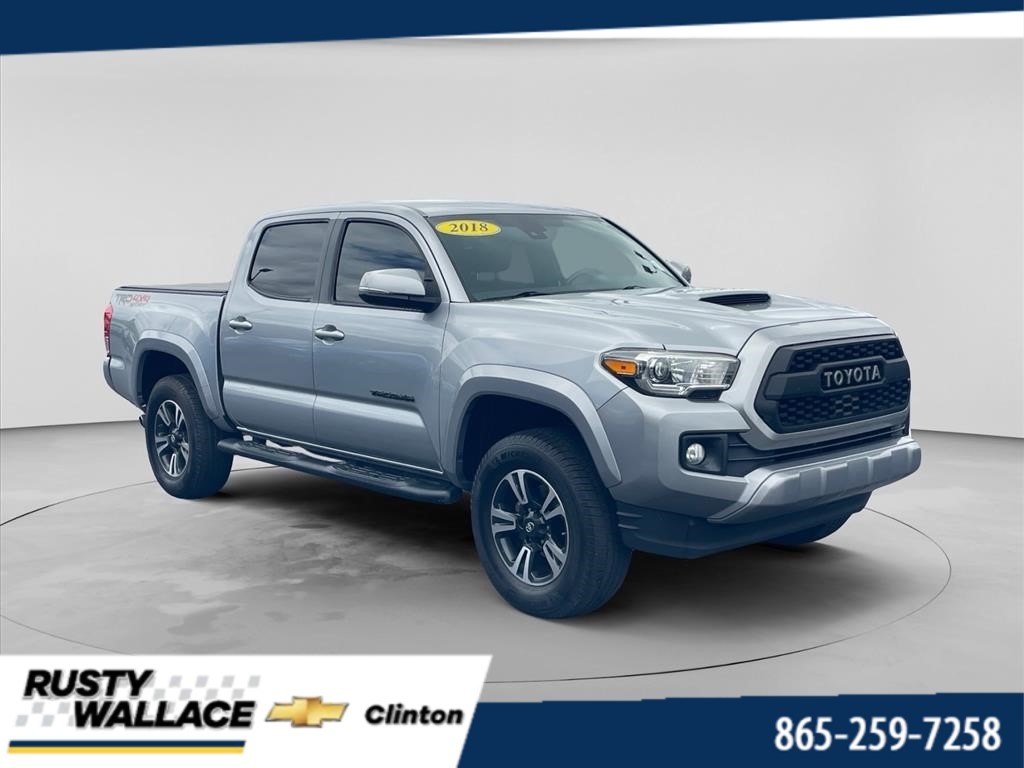 Silver Sky Metallic 2018 Toyota Tacoma Pickup Truck Four-Wheel Drive 6-Speed Automatic