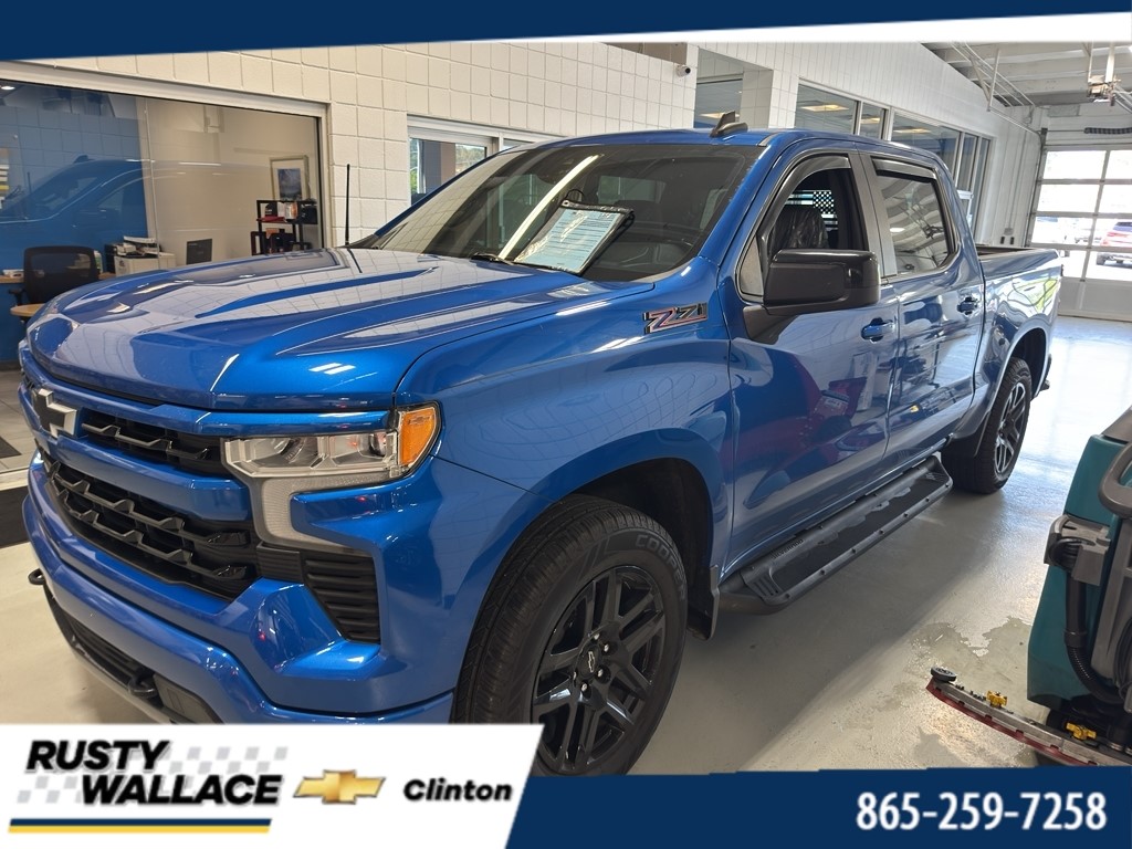 Glacier Blue Metallic 2022 Chevrolet Silverado 1500 Pickup Truck Four-Wheel Drive Automatic