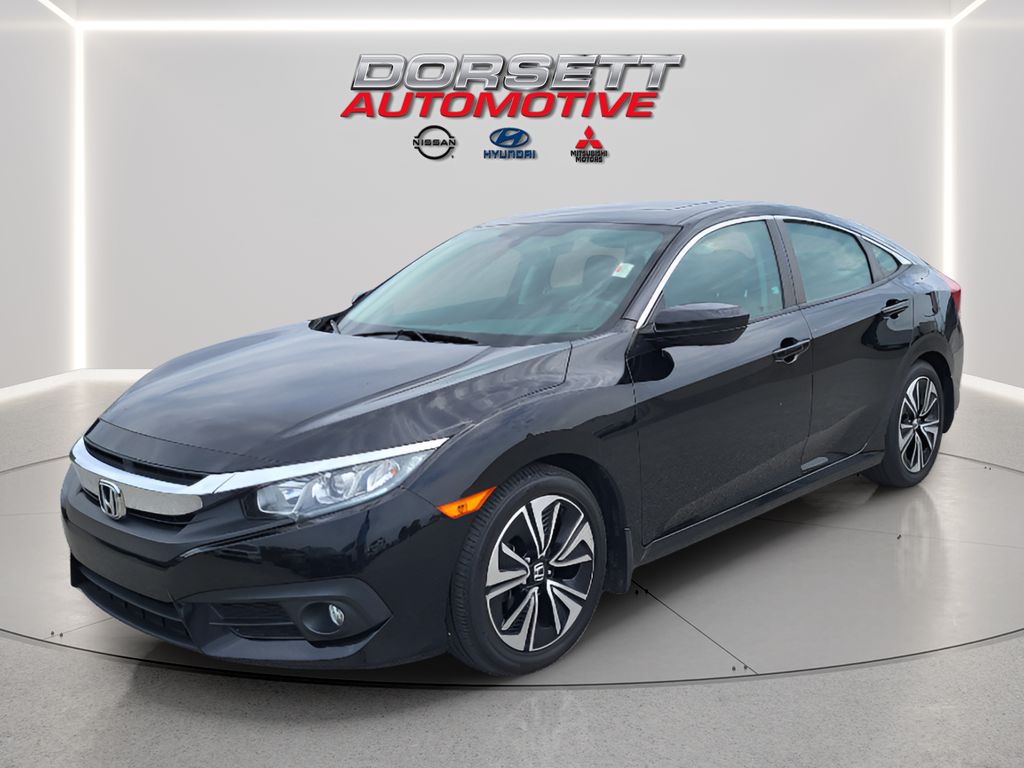 Crystal Black Pearl 2018 Honda Civic EX-L Sedan Front-Wheel Drive Continuously Variable Transmission