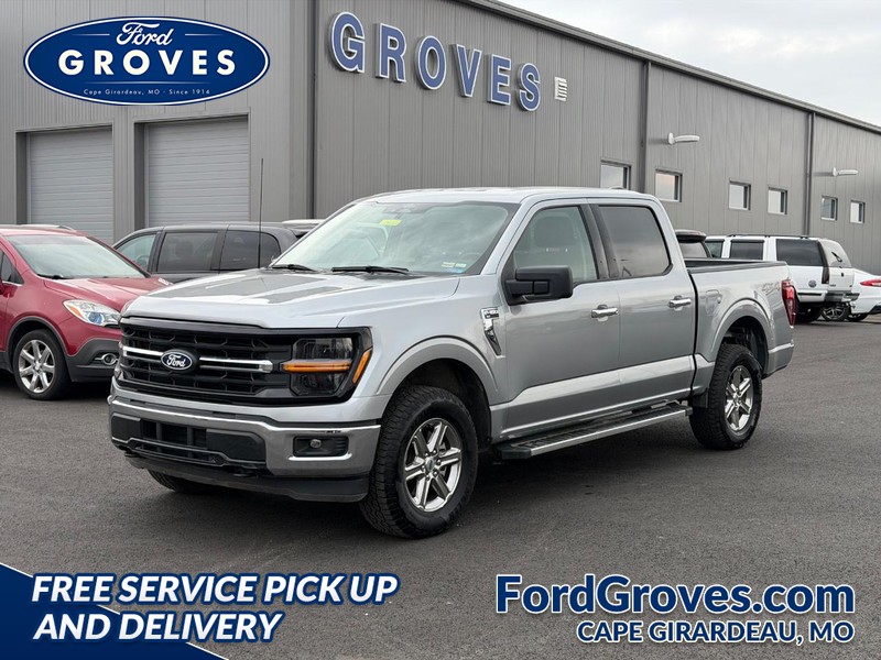 Iconic Silver Metallic 2025 Ford F-150 XLT SuperCrew 4WD Pickup Truck Four-Wheel Drive Automatic