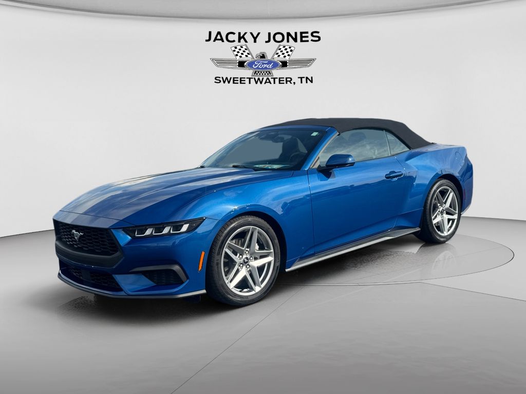 Atlas Blue Metallic 2024 Ford Mustang EcoBoost Convertible RWD Convertible Rear-Wheel Drive Automatic
