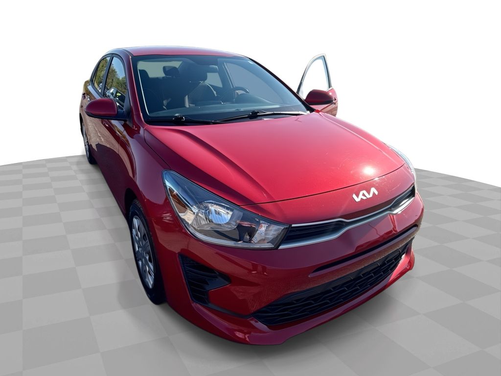 Currant Red 2023 Kia Rio S FWD Sedan Front-Wheel Drive Continuously Variable Transmission