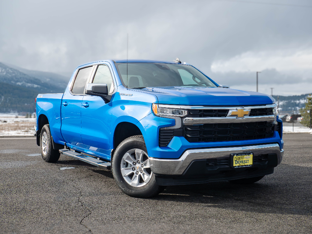Riptide Blue Metallic 2025 Chevrolet Silverado 1500 Pickup Truck Four-Wheel Drive 8-Speed Automatic