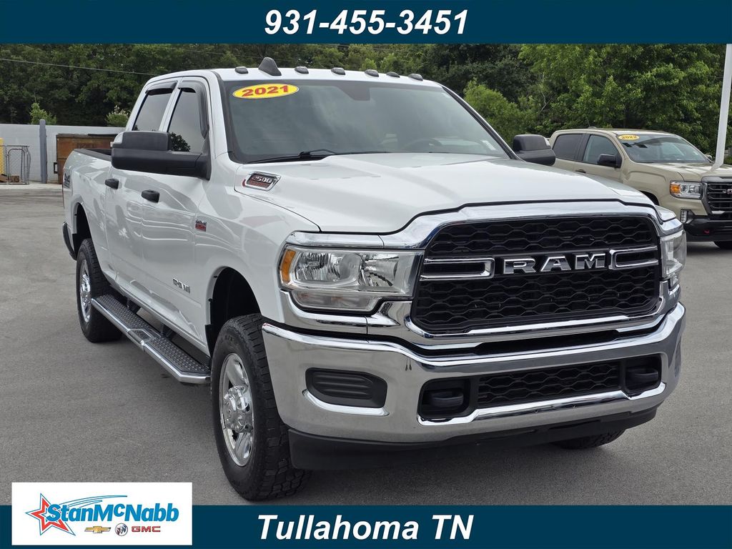 Bright White Clearcoat 2021 RAM 2500 Tradesman Crew Cab 4WD Pickup Truck Four-Wheel Drive 8-Speed Automatic