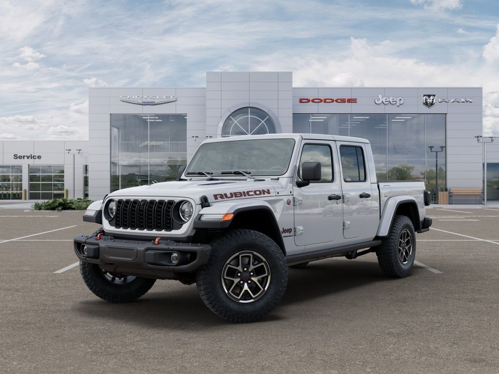 Bright White Clearcoat 2025 Jeep Gladiator Rubicon X Crew Cab 4WD Pickup Truck Four-Wheel Drive 8-Speed Automatic