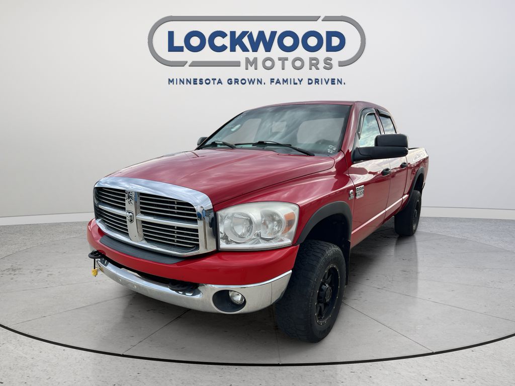 Flame Red Clearcoat 2008 Dodge RAM 2500 SLT Quad Cab 4WD Pickup Truck Four-Wheel Drive 6-Speed Automatic