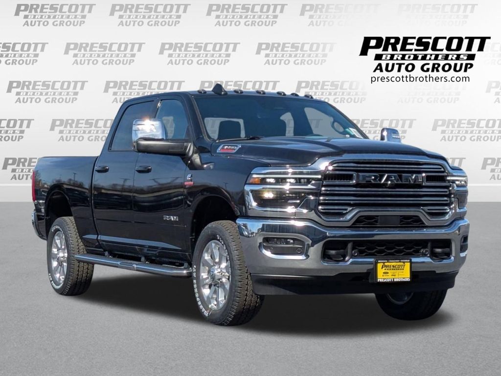 Diamond Black Crystal Pearlcoat 2026 RAM 3500 Laramie Crew Cab 4WD Pickup Truck Four-Wheel Drive 8-Speed Automatic