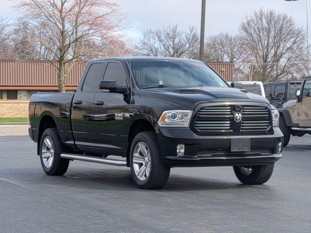 Black Clearcoat 2015 RAM 1500 Sport Quad Cab 4WD Pickup Truck Four-Wheel Drive 8-Speed Automatic