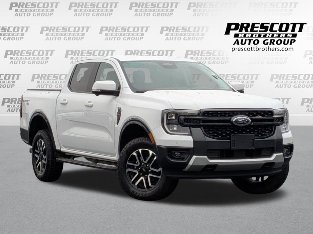 Oxford White 2024 Ford Ranger Lariat SuperCrew 4WD Pickup Truck Four-Wheel Drive Automatic