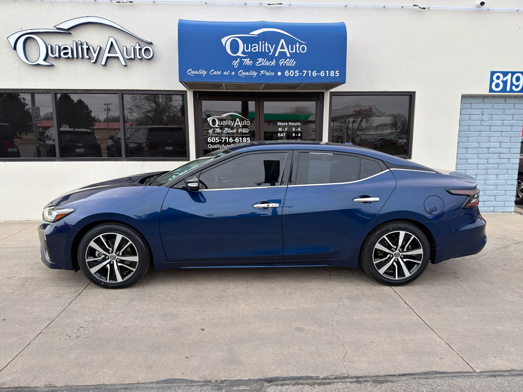 Deep Blue Pearl 2021 Nissan Maxima SV FWD Sedan Front-Wheel Drive Continuously Variable Transmission