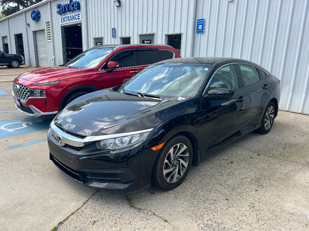 Red (Burgundy Night Pearl) 2016 Honda Civic EX Sedan Front-Wheel Drive Continuously Variable Transmission