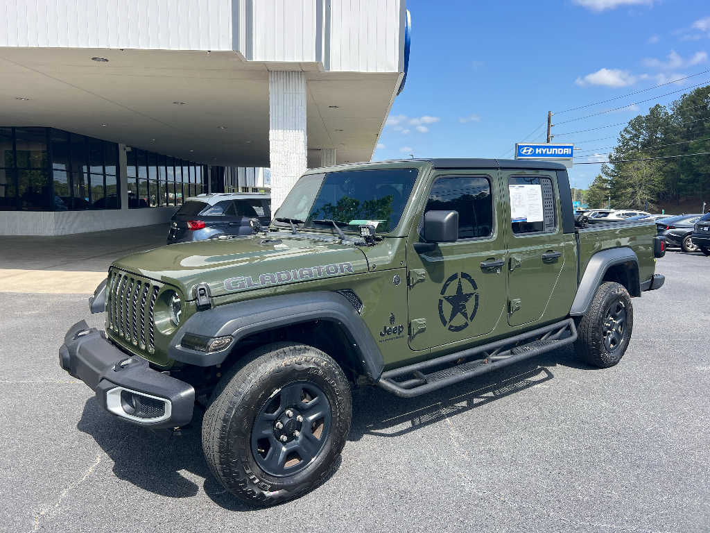 Sarge Green Clearcoat 2023 Jeep Gladiator Sport Crew Cab 4WD Pickup Truck Four-Wheel Drive 8-Speed Automatic
