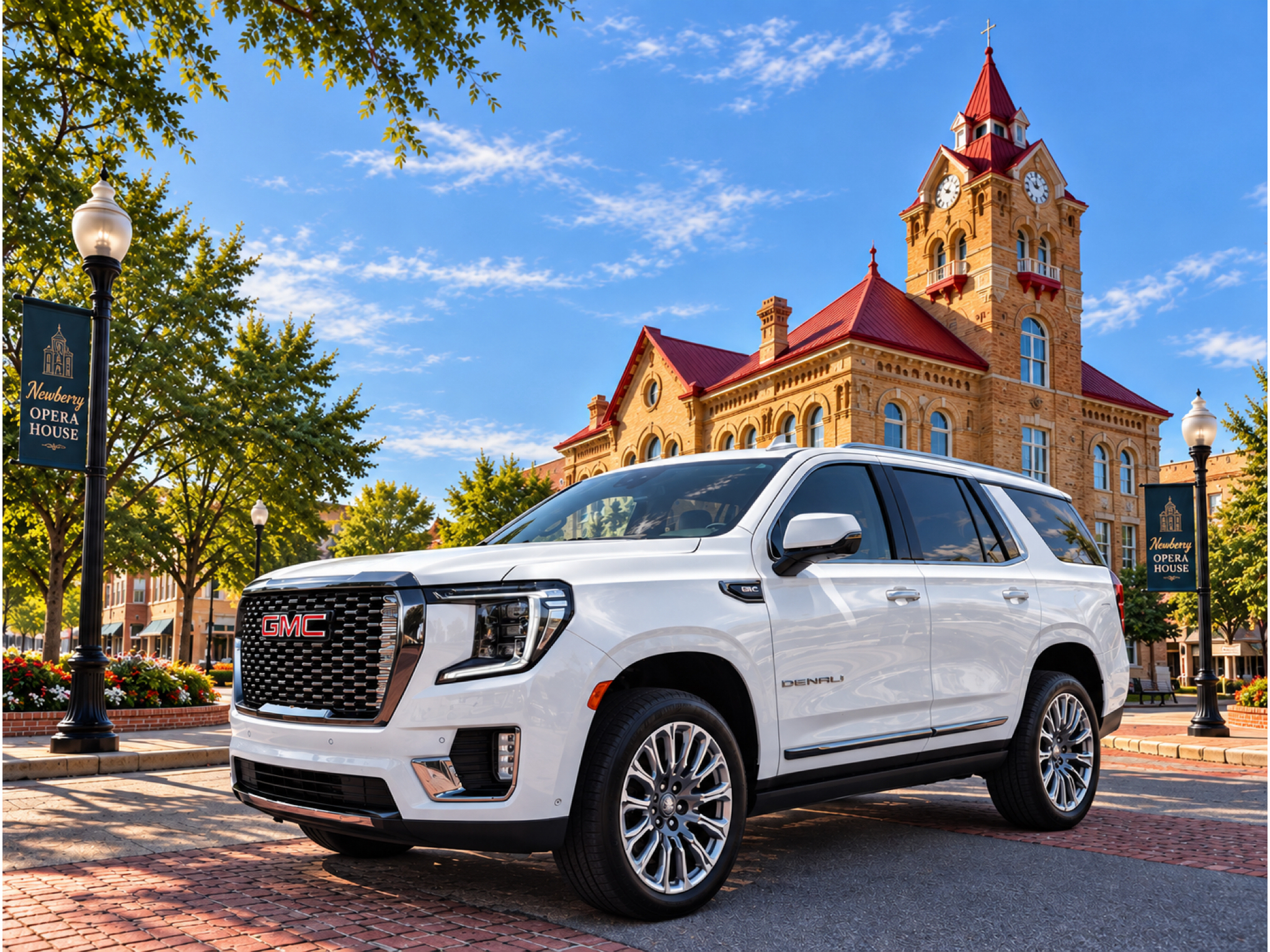 White Frost Tricoat 2024 GMC Yukon SUV / Crossover Four-Wheel Drive Automatic