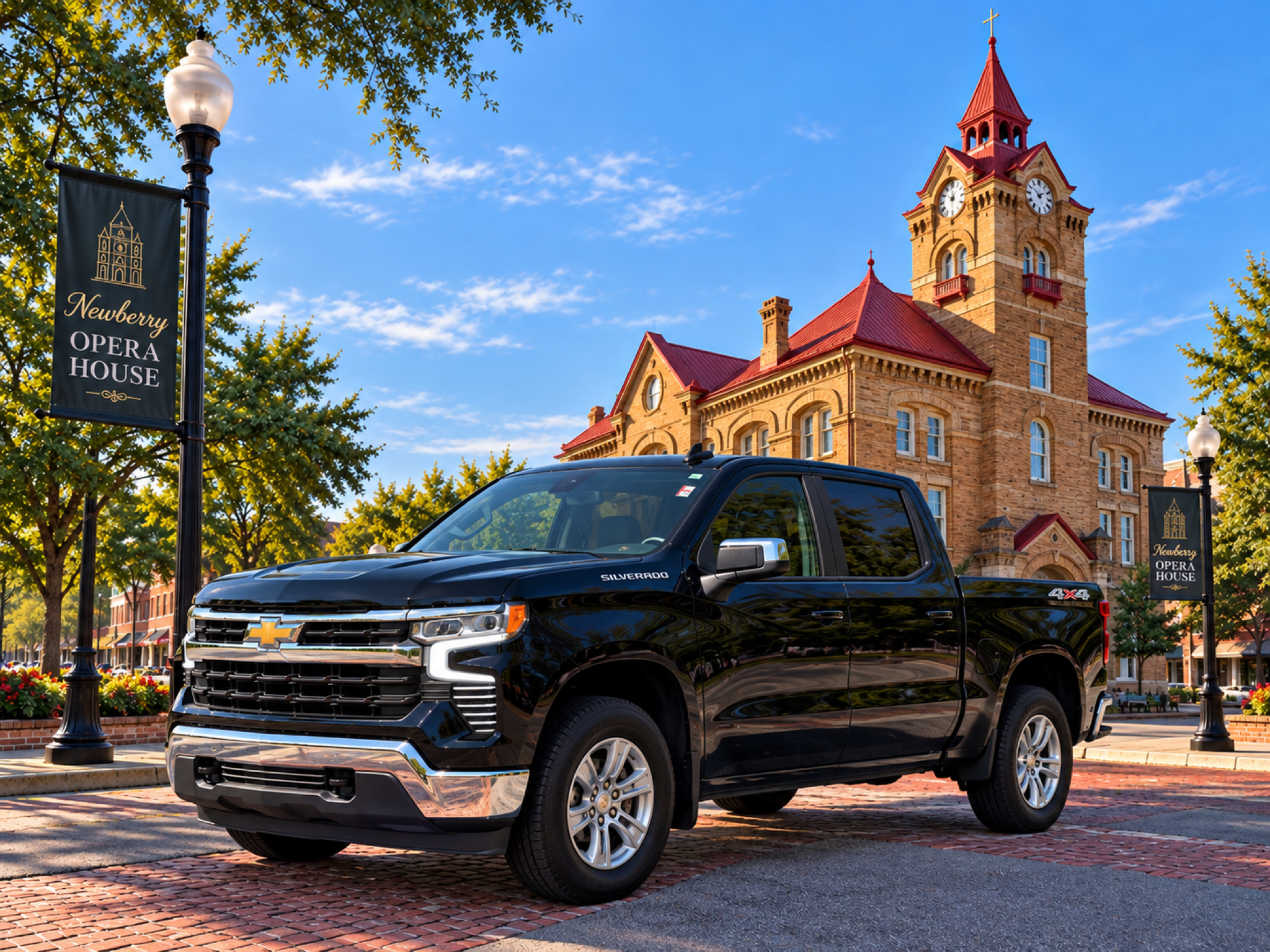 Black 2025 Chevrolet Silverado 1500 Pickup Truck Four-Wheel Drive Automatic
