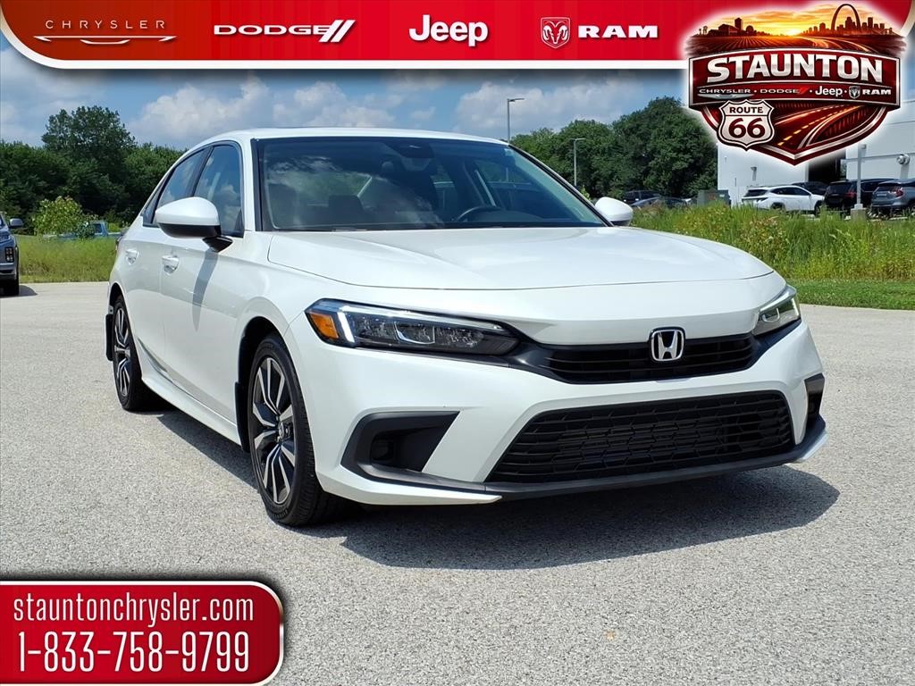 White 2024 Honda Civic Sedan Front-Wheel Drive Continuously Variable Transmission